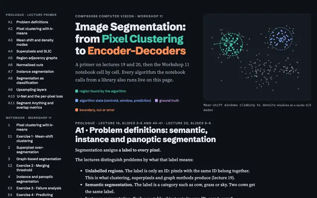 Preview of the Week 11 page: Image segmentation